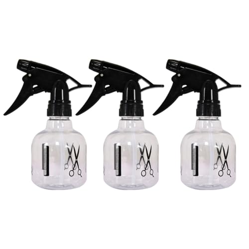 VALICLUD Botellas Pulverizadoras Vacías de Plástico Resistentes 3 Unidades para Peluquería y Riego de Plantas Atomizador de Niebla Fina Recargables y Portátiles para Uso Doméstico y