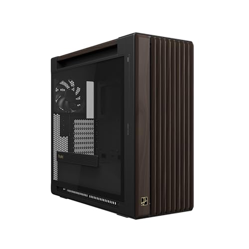 Image of ASUS ProArt PA602 Wood Edition Modern Black E-ATX Mid-Tower Case with Tempered Glass, 440 mm GPU Support, 420 mm Radiator & 3 Pre-Installed Fans