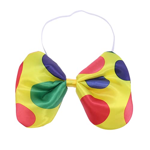 FRCOLOR Clown Bow Tie Design Fancy Costume Accessory for Halloween Masquerade Parties Elastic Satin Material for Birthdays and Special Occasions