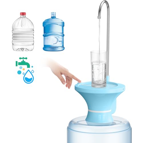 Image of Water Dispenser for 2-5 Gallon Bottle, Electric Drinking Water Bottle Pump, Automatic Water Jug Pump Dispenser, USB Rechargeable and 2 Switch Control for Home, Office, Camping