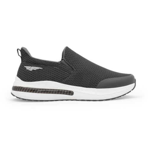 Image of Red Tape Men's Walking Shoes Dark Grey Mesh Round Toe Slipon