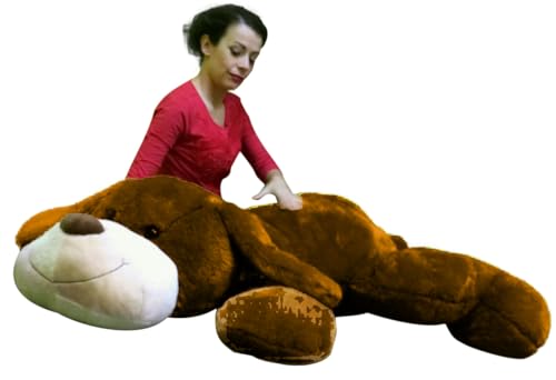 Image of 5 Feet Giant Sleeping Dog Plush - Soft & Cuddly Toy Gift for Kids or Loved Ones (5 Feet Black Dogs)