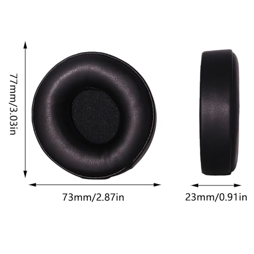 Almohadillas de repuesto para auriculares Beats Solo Pro inalámbricos - Negro | Ajuste para Beats Solo Pro Wireless On-Ear, cojines con cuero proteico, espuma de aislamiento de ruido, confort mejorado miniatura 6