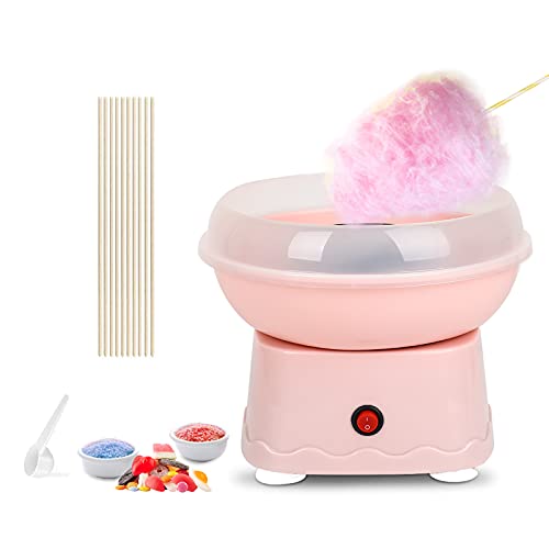TWSOUL Cotton Candy Makers, Cotton Candy Machine for Kids, Mini Electric Cotton Candy Floss Maker with Sugar Spoon and 10 Bamboo Sticks for Birthday Parties, Children's Day, Christmas Gifts TWSOUL Cotton Candy Makers, Cotton Candy Machine for Kids, Mini Electric Cotton Candy Floss Maker with Sugar Spoon and 10 Bamboo Sticks for Birthday Parties, Children's Day, Christmas Gifts