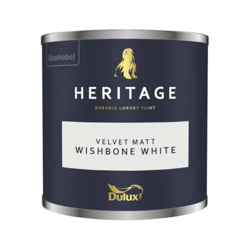 Image of DRW Wishbone White Matt Emulsion Paint 2.5L | Interior Wall and Ceiling Paint | Smooth Luxurious Matt Finish | Durable Low Sheen Paint for Living Room Bedroom Hallway and Dining Room