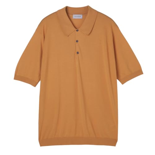 新品未使用　JohnSmedley 半袖ポロシャツ　オレンジ　S 90's イングランド製 John Smedley S/S Knit Polo Shirt 42