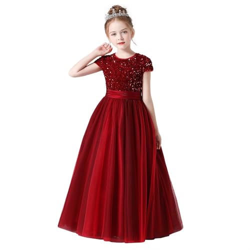 Flower Girl Dress with Sequins and Tulle Puffy Skirt