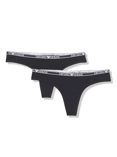 Essential Studs Logo 2-Pack Thong Underwear M Womens nero