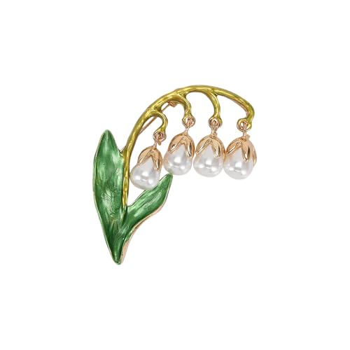 Image of Rhinestone Flower Brooch 18K Gold Plated Flower Floral Brooch Elegant Pearl Lapel Pin Costume Jewelry Thanksgiving Day Birthday Wedding Gifts for Mom Wife