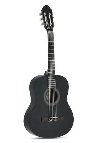 Juan Miguel Navarrez guitarra de concierto - guitarra clásica - 3/4 negra - incl. funda