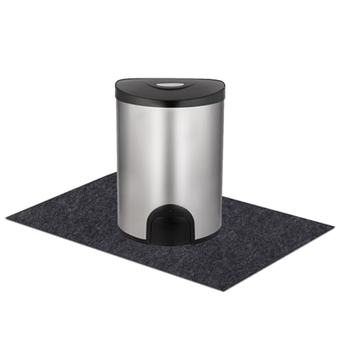 Image of Premium Trash Can Mat - Durable, Non-Slip, Absorbent Material,Waterproof Floor Protector for Kitchen, Bathroom, and Outdoor Use(24inx20in)
