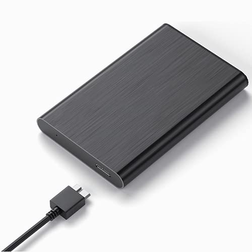 Disque dur externe portable 1 To / 500 Go / 250 Go / 80 Go / 2,5" USB 3.0 pour stockage de données, convient pour PC, ordinateur de bureau, ordinateur portable, MacBook, Xbox One, PS4 (500 Go, noir)