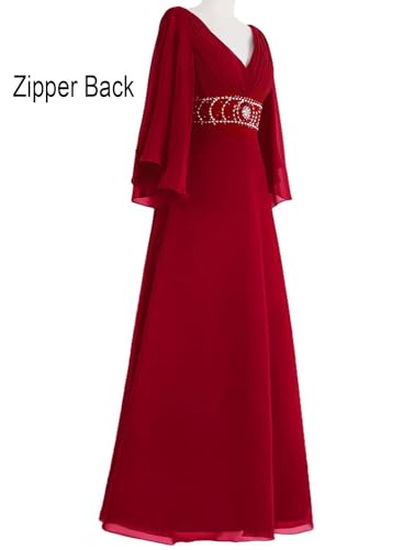 Mother of The Bride Dress Glitter Retract Waist Chiffon Ball Gowns Wedding Evening Dresses Formal3