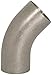Dixon B2KS-R150U 316L Unpolished 45 Degree Long Weld Elbow with Tangent, 1.5"