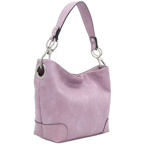 Image of Hobo Shoulder Bag with Big Snap Hook Hardware