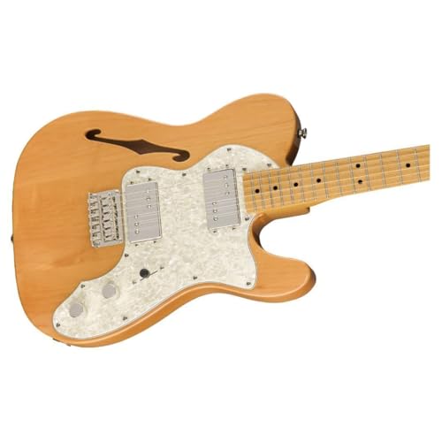 Image of Squier Classic Vibe 70s Thinline Telecaster Electric Guitar, with 2-Year Warranty, Natural, Maple Fingerboard