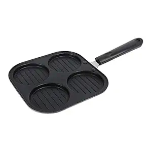 Eazygrill Non Stick 4 Cavity Pan, Black, 1 Piece