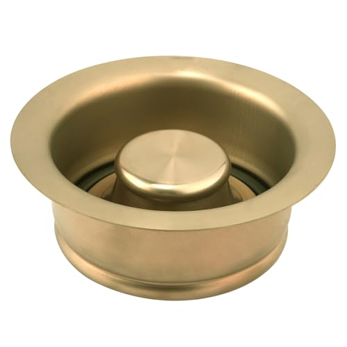 Artiwell Sink Garbage Disposal Flange and Stopper, Universal Flange Fit 3-1/2 Inch Standard Drain Hole, Kitchen Sink Replacement Accessories, Garbage Disposer Kit (Champagne Bronze)