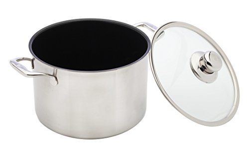 Comparison: Best Swiss Diamond Stock Pot 5 Swiss Diamond 9.5" 7.9Qt Stock Pot Nonstick Clad Induction Stock Pot Includes Lid Stainless Steel Base Dishwasher and Oven Safe