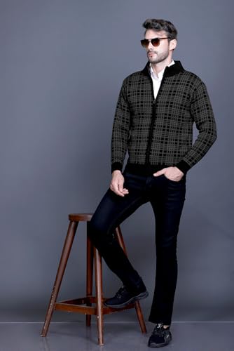 Image of GODFREY Full Sleeve Zipper Sweater for Man Winter Wear -Mens Woolen Sweaters Turtle Neck