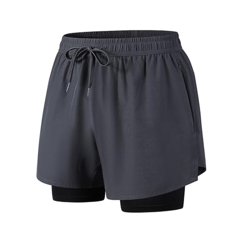 NATHGAM Shorts running hombre 2 en 1 cintura elástica miniatura 2