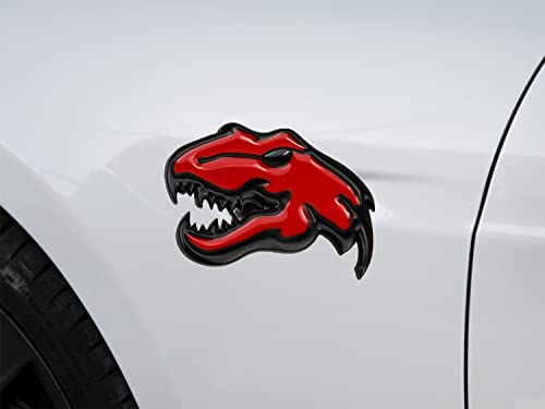 Image of A Pair Redeye Dinosaur Metal Emblem for Dodge RAM TRX 1500 2500 3500 Charger Challenger