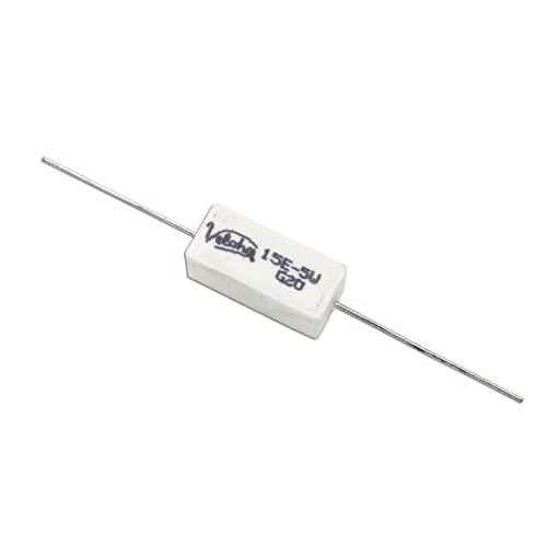 Image of 15 Ohm (Ω) 5 Watt Fusible Ceramic Cement Power Resistor Pack of 5pcs