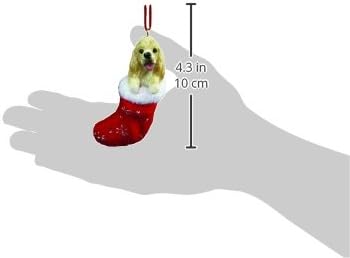 Miniatura 2 de Cocker Spaniel - Adorno de calcetín de Navidad con detalle pintado a mano y cosido "Santa's Little Pals"