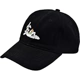 Looney Tunes Dad Hat, Bugs Bunny Adult Cotton Baseball Cap with Curved Brim, Black, One Size