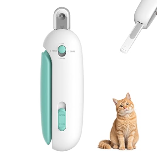 Wanheart Blue Cat Nail Clipper with Catcher