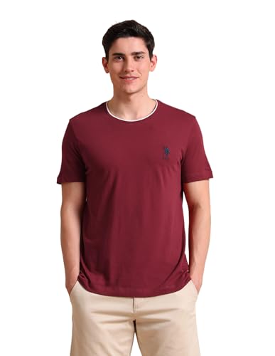 Image of U.S. POLO ASSN. Solid Cotton T-Shirts for Men - Breathable & Comfortable, Half Sleeves Mens Casual T Shirts