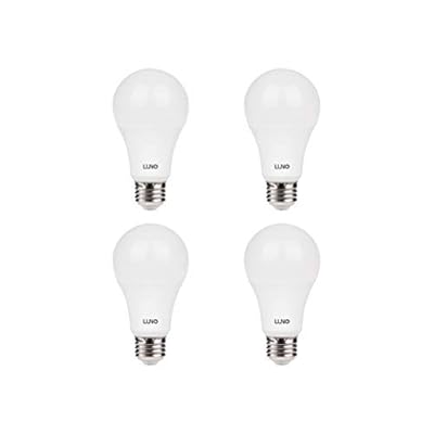 LUNO A19 Dimmable LED Bulb, 11W (75W Equivalent), 1100 Lumens, 2700K (Soft White), Medium Base (E26),UL & Energy Star (4-Pack)