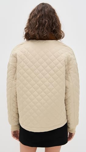 WAYF Women's Quinn Quilted Barn Jacket in Stone - Small, Cozy, and Chic! - Image 3