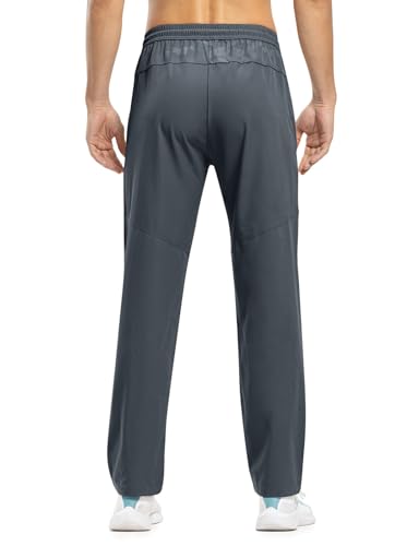 TBMPOY Men's Lightweight Hiking Travel Pants Breathable Athletic Fishing Active Joggers Zipper Pockets - Image 4