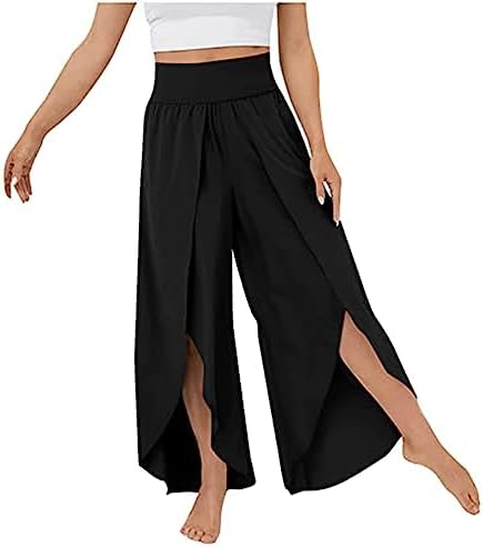 Neresum Wide Leg Pants for Women 2023 Summer Fashion High Waist Long Slit Flowy Flare Yoga Pant Plus Size Trousers 2 Neresum Wide Leg Pants for Women 2023 Summer Fashion High Waist Long Slit Flowy Flare Yoga Pant Plus Size Trousers