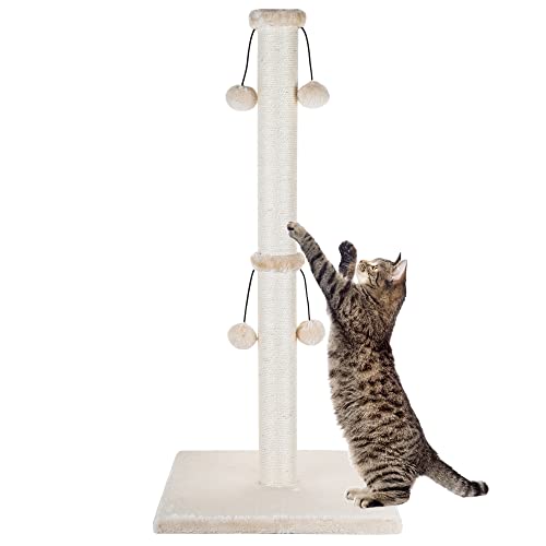 Griffoir pour chat vertical stable de 86 cm avec jouet intégré - 2