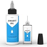 100% Silicone Air Gun Oil 2 oz & 1 oz Needle Oiler Airsoft Oil, Multi-Purpose Airsoft Chamber Lube, All Purpose Silicone Lubricant for All Airgun