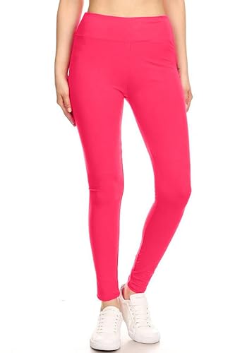 Image of Leggings Depot High Waisted Leggings for Women Buttery Smooth & Soft Women's Solid Yoga - Reg, Plus, 1X3X, 3X5X