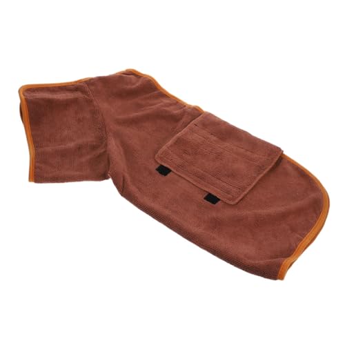 BESPORTBLE ペット吸収性バスローブ ペットの手ぬぐい 猫用のローブ ペットバスタオル しなやかな犬用バスローブ ネコバスローブ ペットバスローブタオル 犬のタオル ファイバ Coffee