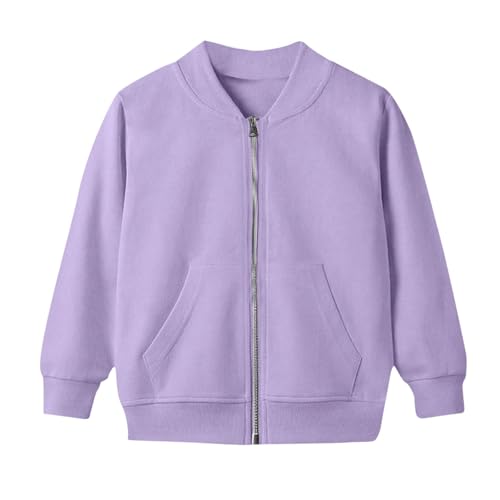 Girls Long Sleeve Jacket Full Zip Sweatshirt Lightweight Jackets Casual Bomber Coat Fall Fashion Outfits Clothes4