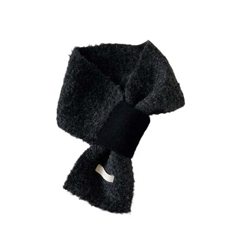 Warm Fleece Knitted Scarf - Women's Winter Pull-Through Collar Cold Weather Neck Warmer Short Neckerchief