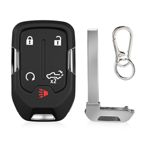 1 Pack Keyless Key Fob Remote Fit for 2019-2023 GMC Sierra 1500 2500 3500 2019-2023 Chevrolet Chevy Silverado 1500 2500 3500, 433 MHz HYQ1ES 13522904 13522854 Include Uncut Key Blade