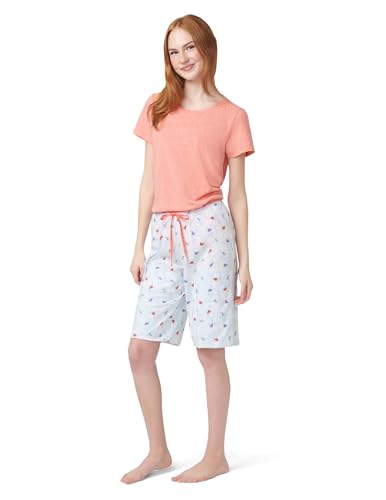 Image of HUE Women's Spring Pajama Separates Soft Whimsical Print Pjs with Flowers, Animals, Garden Themed Pjs, Cocktails
