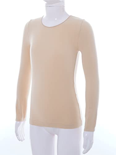 Kaerm Kids Girls Gymnastics Ballet Dance Thermal Underwear Suit Long Sleeve Base Layer Top and Pantyhose Leggings Set4