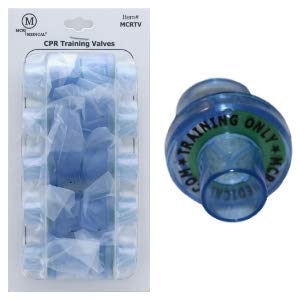 image for MCR Medical Pack of 10 Training CPR Rescue Masks, ADULT with Valves MC