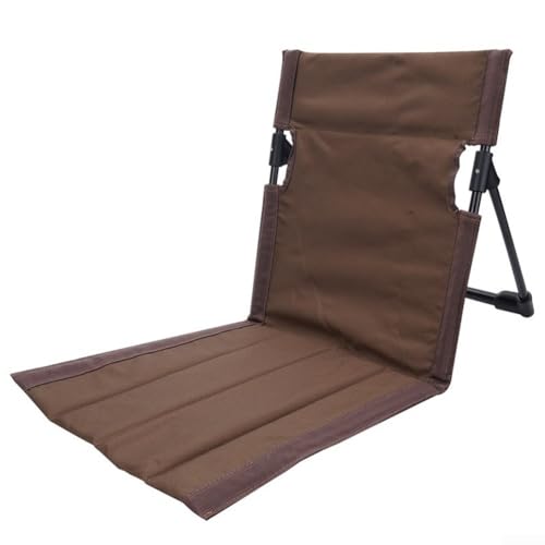 Taburete de camping plegable ligero con bolsa de almacenamiento, silla portátil para playa, marco de aluminio triangular estable, tela Oxford 600D para senderismo al aire libre y jardín (marrón)