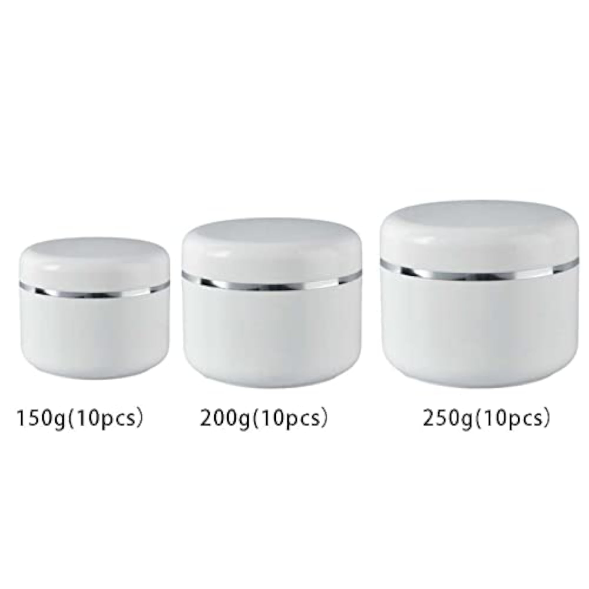 Set of 10 Refillable Jars Empty Cosmetic Containers Bottle