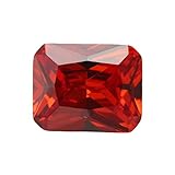 XIANGMO 20pcs 4x6mm Octangle Cut Loose CZ Synthetic Gemstone 5A Orange Cubic Zirconia Stone for Jewelry