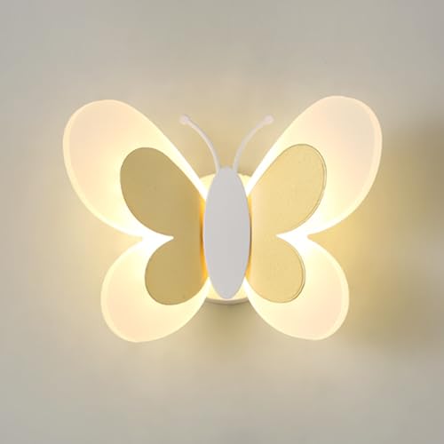 LIGKIN LED Lámpara de Pared 16W Creativa Mariposa Aplique de Pare...