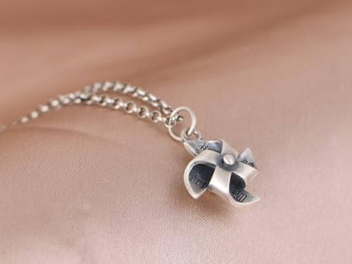 Collier pendentif moulin à vent : le cadeau créatif idéal avec sa chaîne de pull - 3